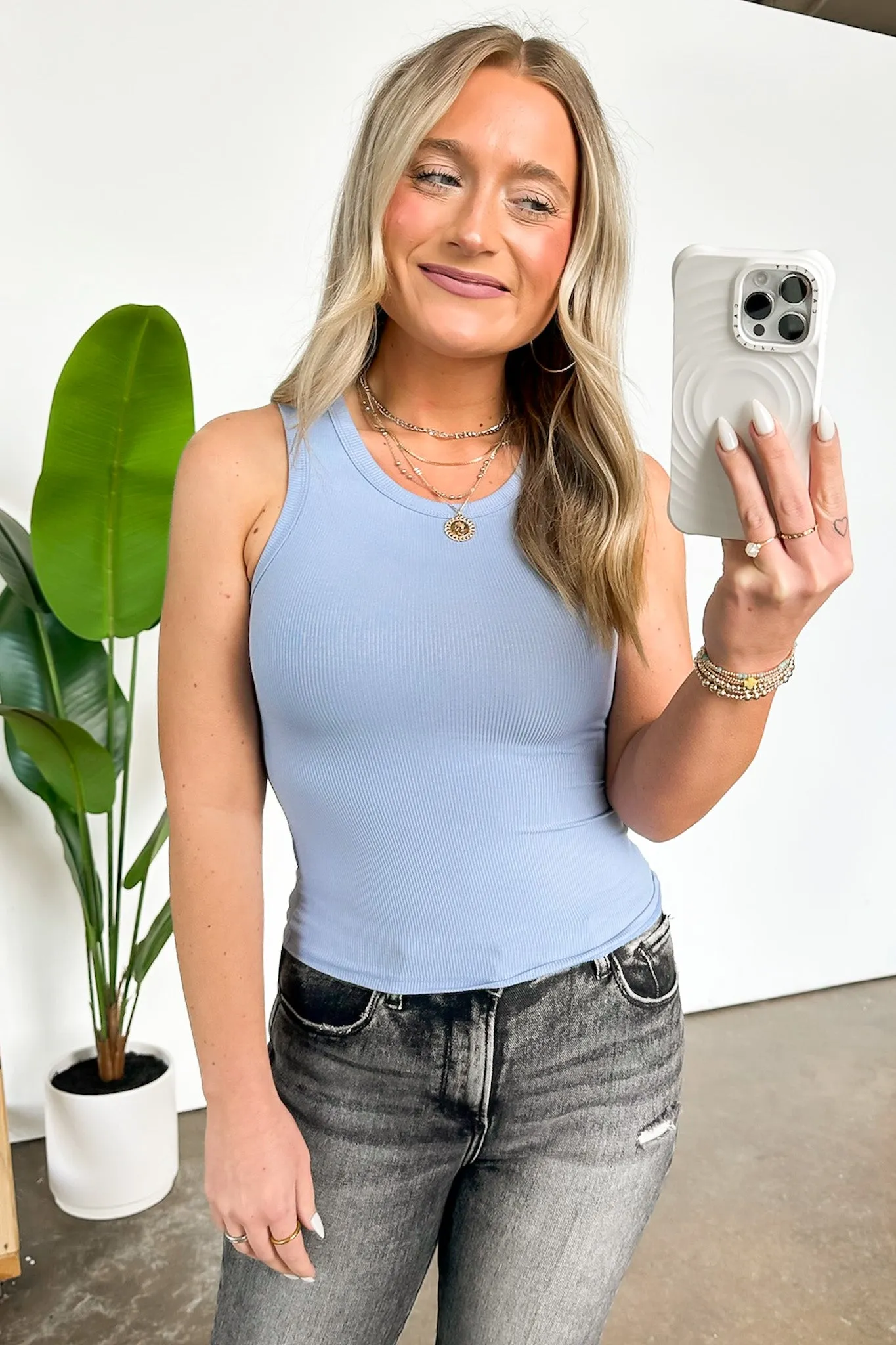 Quin Ribbed Knit Tank Top - FINAL SALE