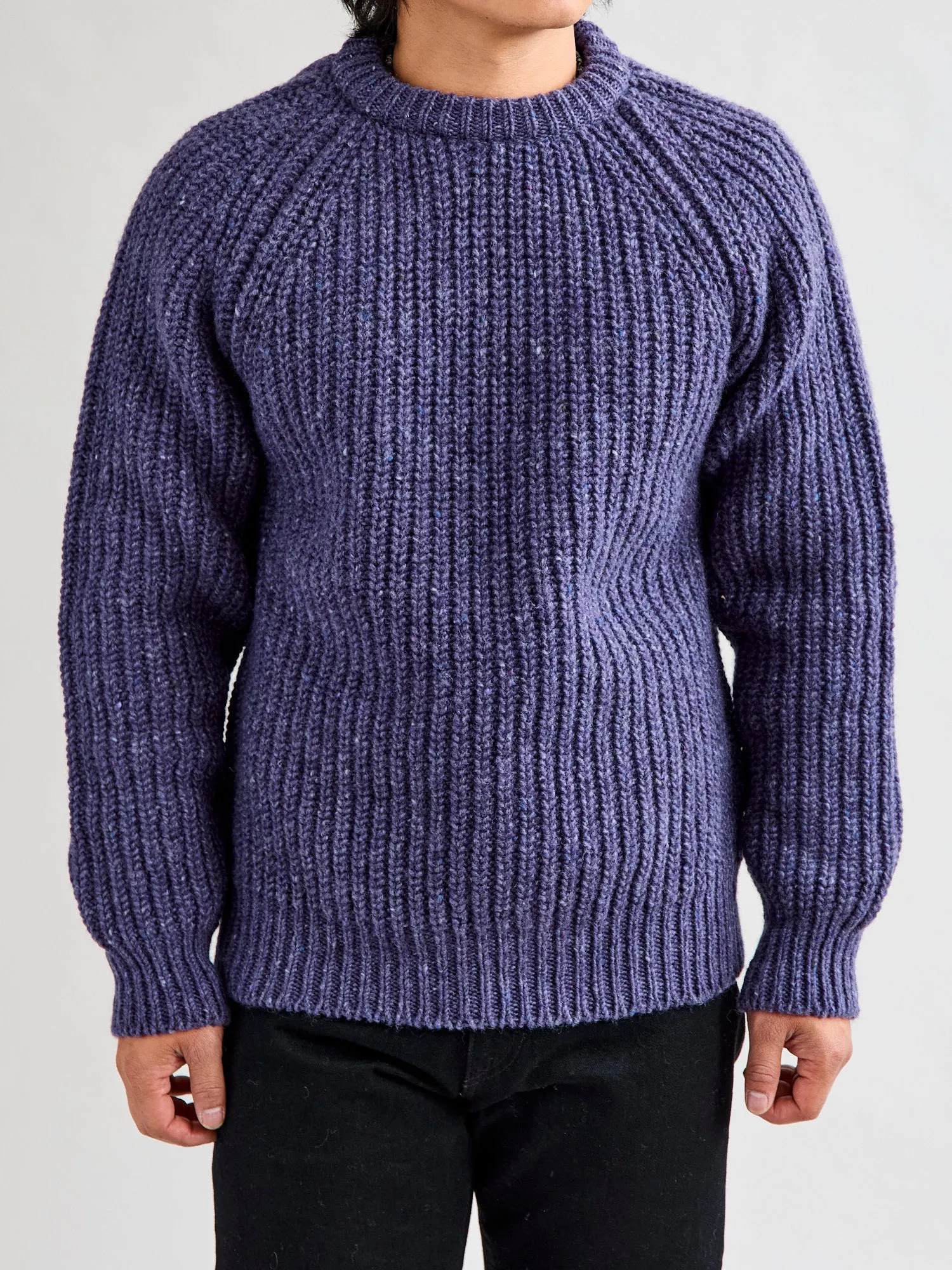"Taste Of The Future" Wool Knit Sweater in Violet Dreams