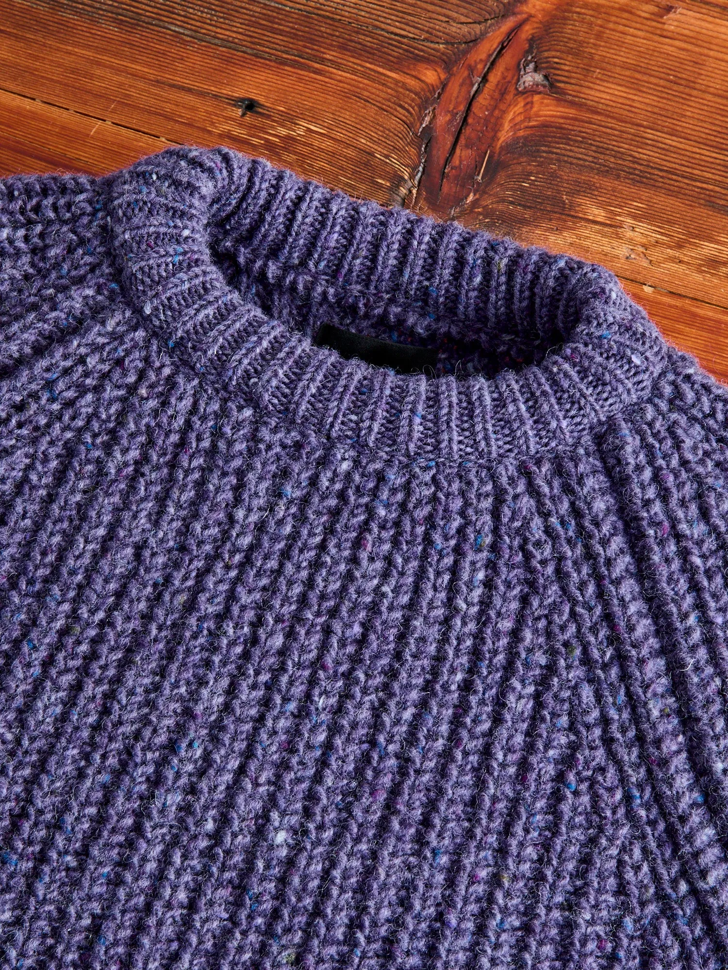 "Taste Of The Future" Wool Knit Sweater in Violet Dreams
