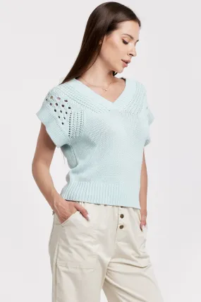 RENATA TOP AQUAMARINE CROCHET