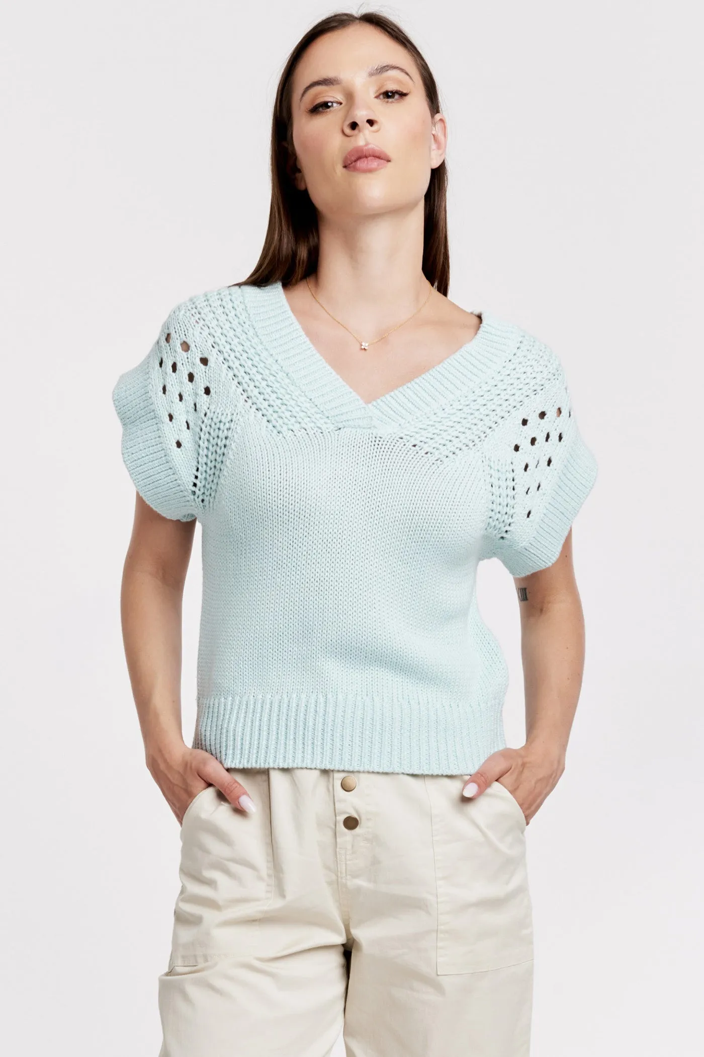 RENATA TOP AQUAMARINE CROCHET