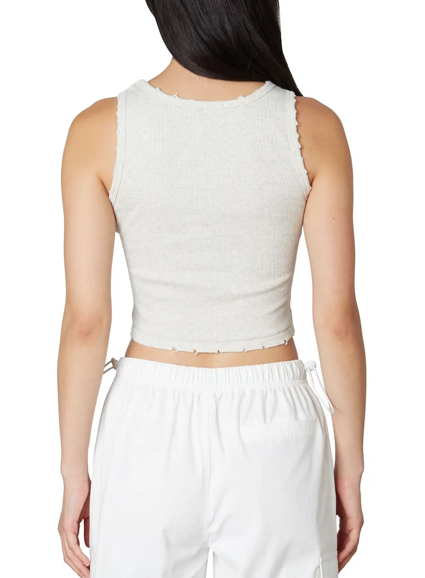 Ribbed Distressed Tank Top