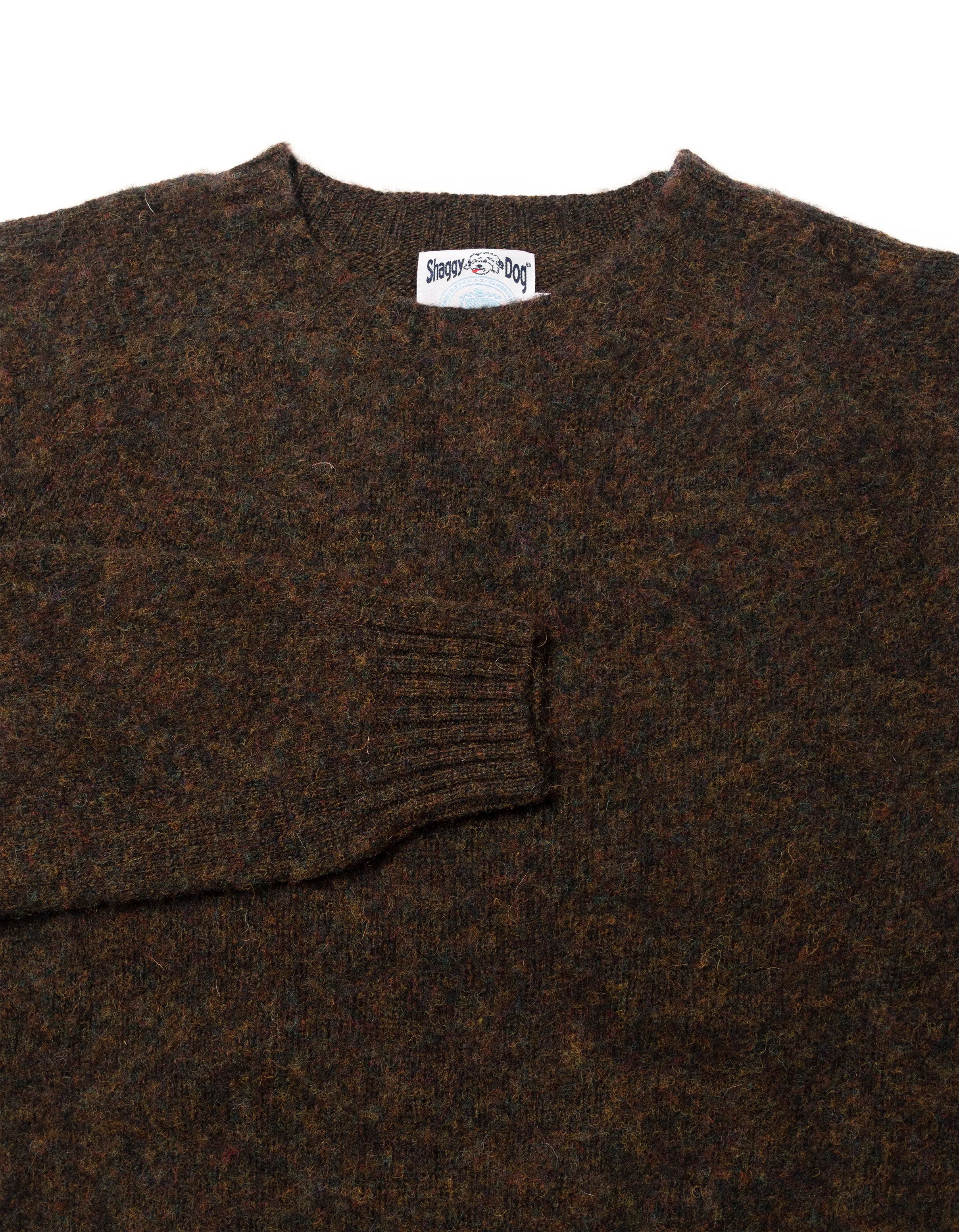 SHAGGY DOG SWEATER DARK BROWN- TRIM FIT