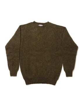 SHAGGY DOG SWEATER DARK OLIVE - TRIM FIT