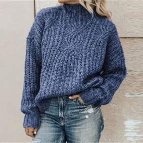 Soild Thick Warm Crochet Sweater