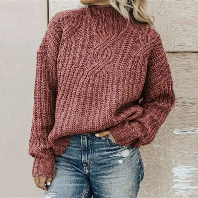 Soild Thick Warm Crochet Sweater
