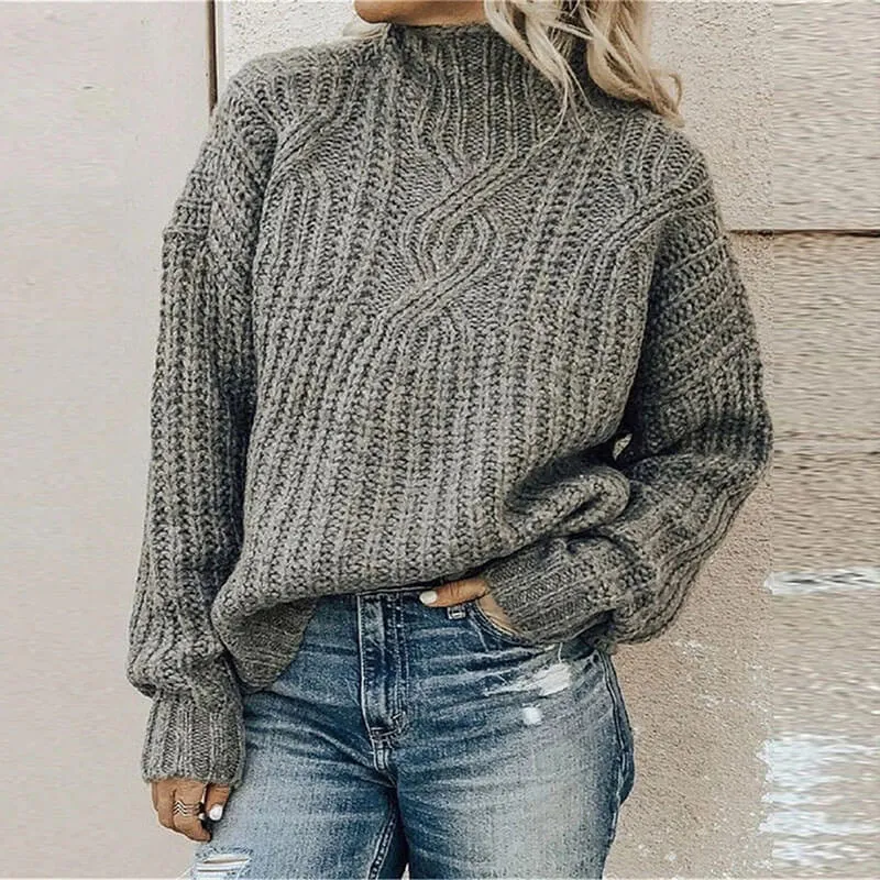 Soild Thick Warm Crochet Sweater