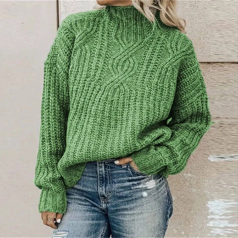 Soild Thick Warm Crochet Sweater