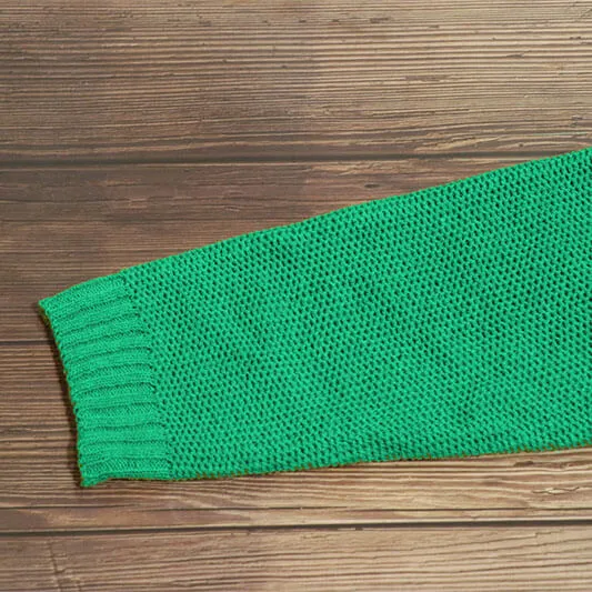 Solid Open Front Knit Cardigan Sweater
