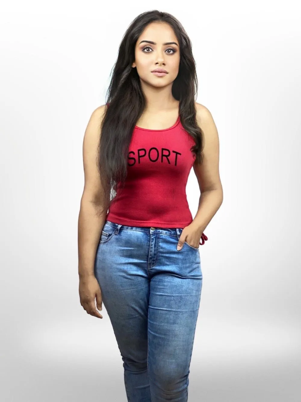 SPORT Printed Womens Soft Undergarments Fashionable TankTop