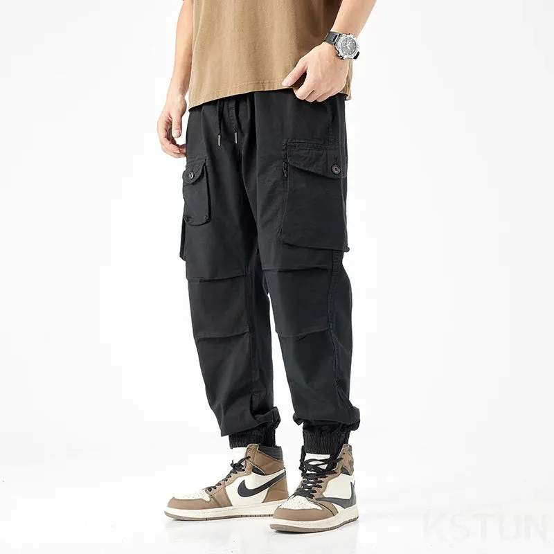 Streetwear Black Mens Harem Joggers Pants Men Cargo Pants 2024 Hip Hop Casual Pockets Sweatpants Male Fashion Trousers Outdoor