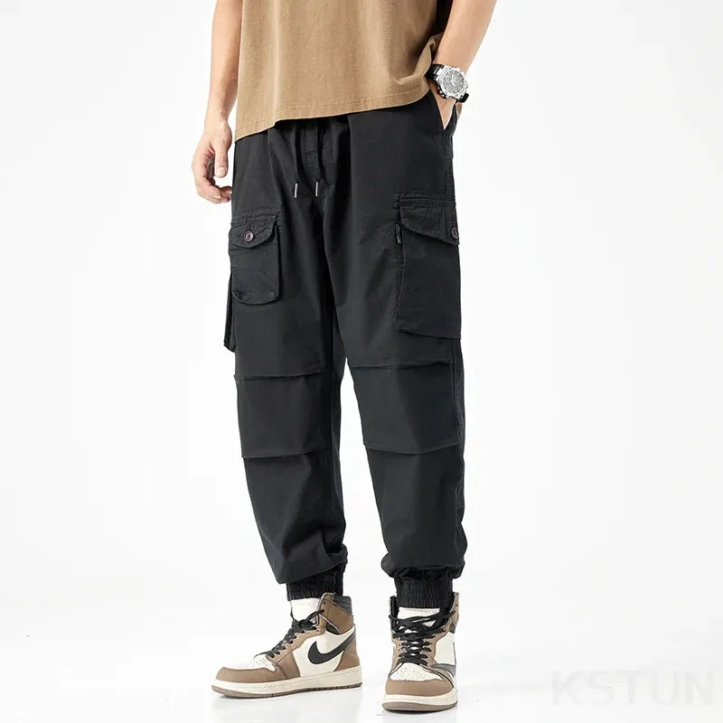 Streetwear Black Mens Harem Joggers Pants Men Cargo Pants 2024 Hip Hop Casual Pockets Sweatpants Male Fashion Trousers Outdoor