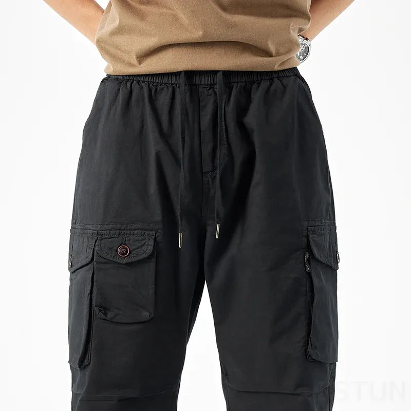 Streetwear Black Mens Harem Joggers Pants Men Cargo Pants 2024 Hip Hop Casual Pockets Sweatpants Male Fashion Trousers Outdoor
