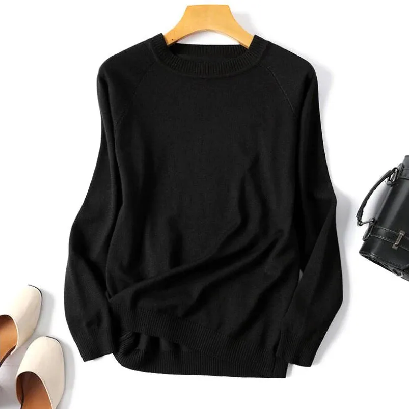 Striped Knit Pullover Sweater with Long Sleeves