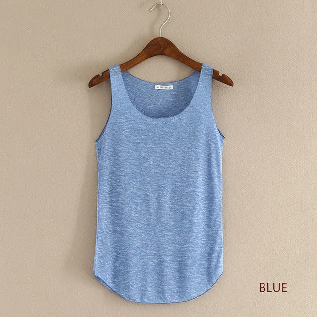 Summer Fashion Fitness O-Neck Slim Tank Top ( Colors Available )