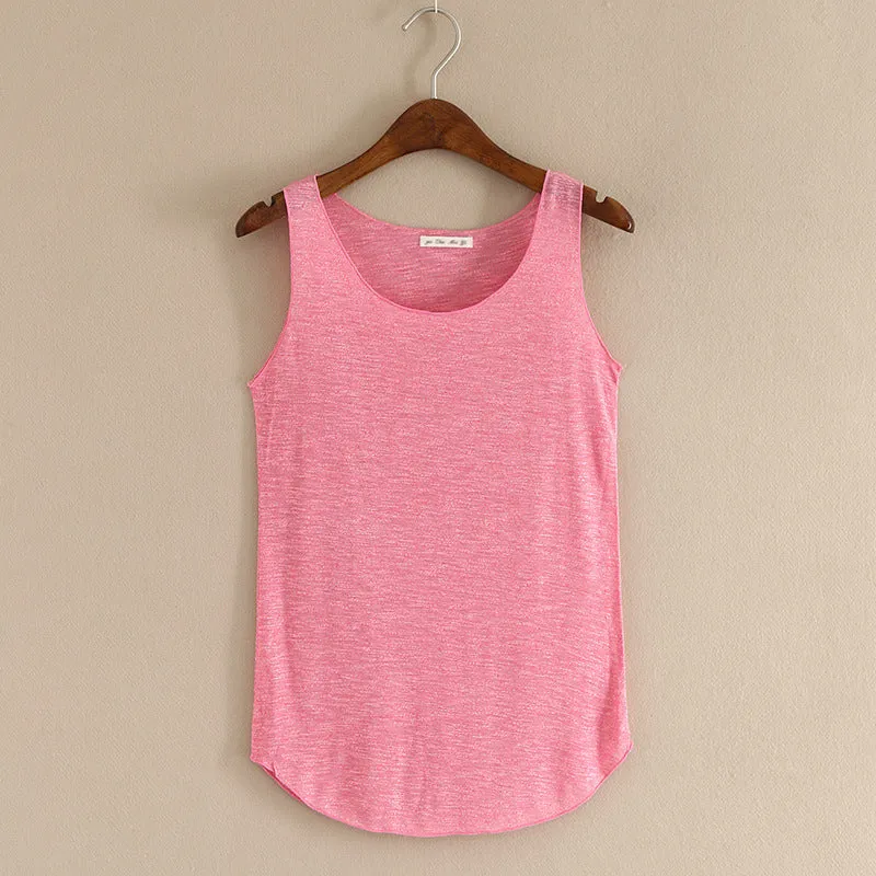 Summer Fashion Fitness O-Neck Slim Tank Top ( Colors Available )