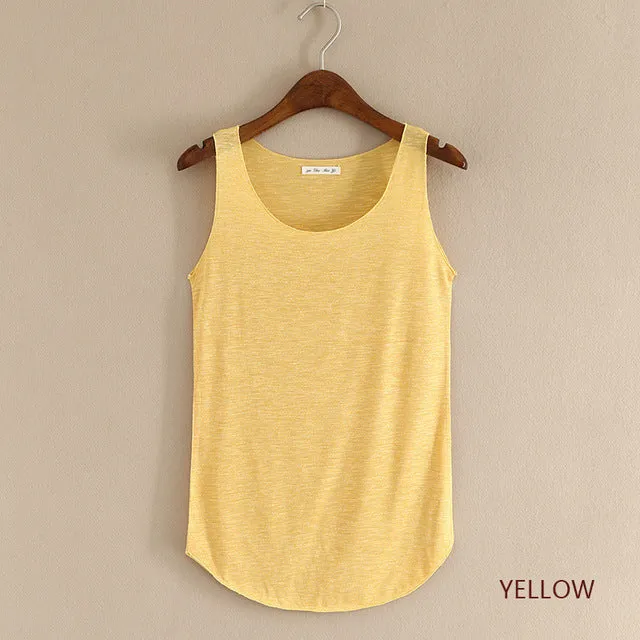 Summer Fashion Fitness O-Neck Slim Tank Top ( Colors Available )