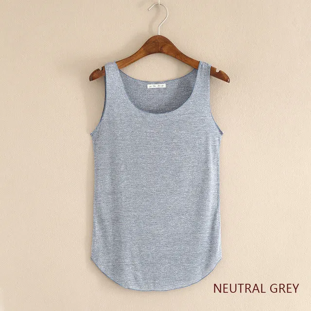 Summer Fashion Fitness O-Neck Slim Tank Top ( Colors Available )