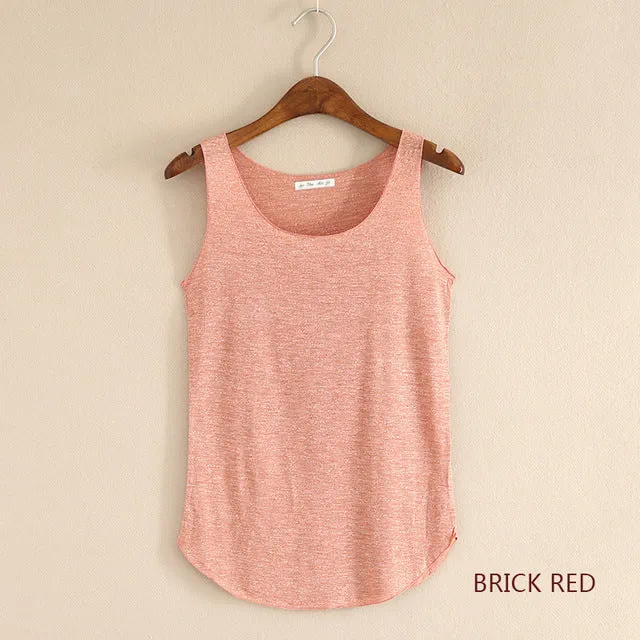 Summer Fashion Fitness O-Neck Slim Tank Top ( Colors Available )