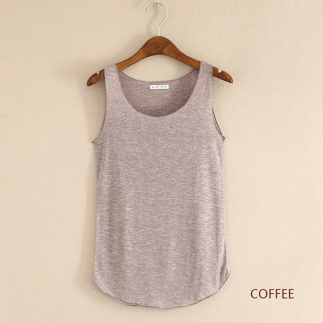Summer Fashion Fitness O-Neck Slim Tank Top ( Colors Available )