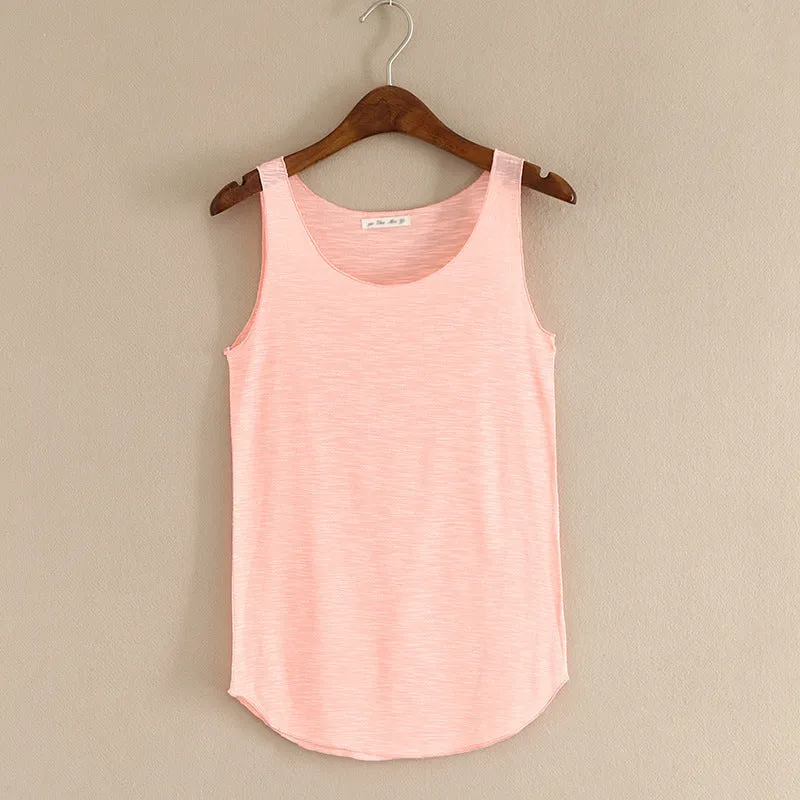 Summer Fashion Fitness O-Neck Slim Tank Top ( Colors Available )
