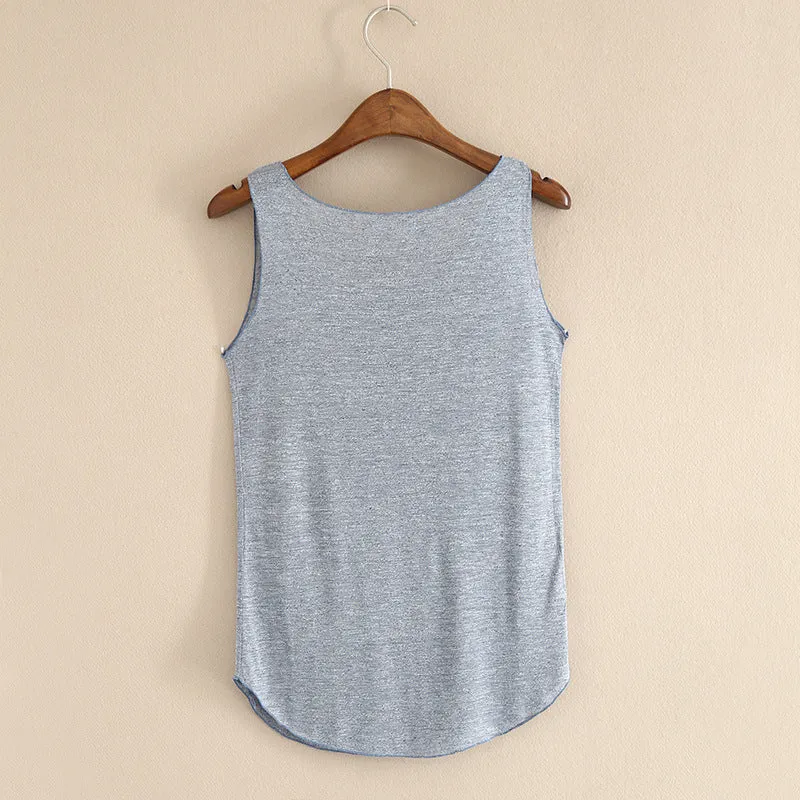 Summer Fashion Fitness O-Neck Slim Tank Top ( Colors Available )