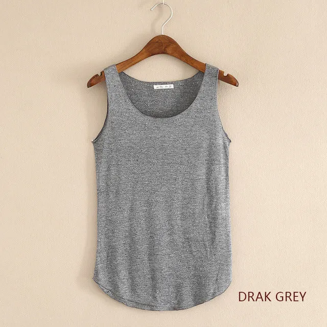 Summer Fashion Fitness O-Neck Slim Tank Top ( Colors Available )