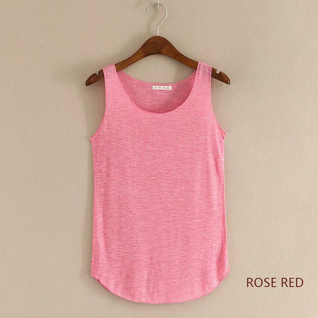 Summer Fashion Fitness O-Neck Slim Tank Top ( Colors Available )