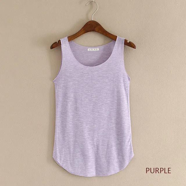 Summer Fashion Fitness O-Neck Slim Tank Top ( Colors Available )