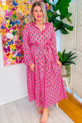 Sweet Spring Maxi Dress - Pink