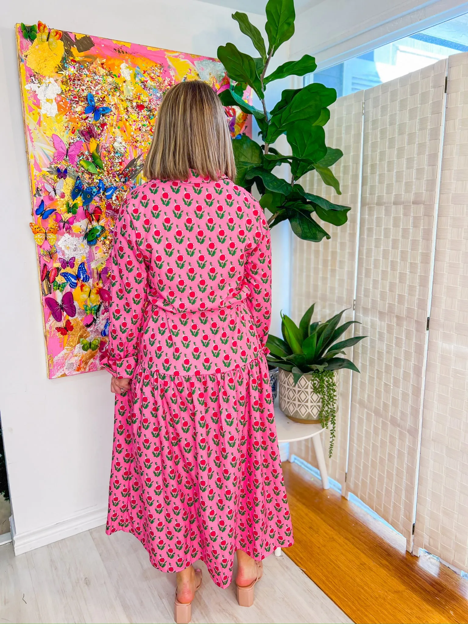 Sweet Spring Maxi Dress - Pink