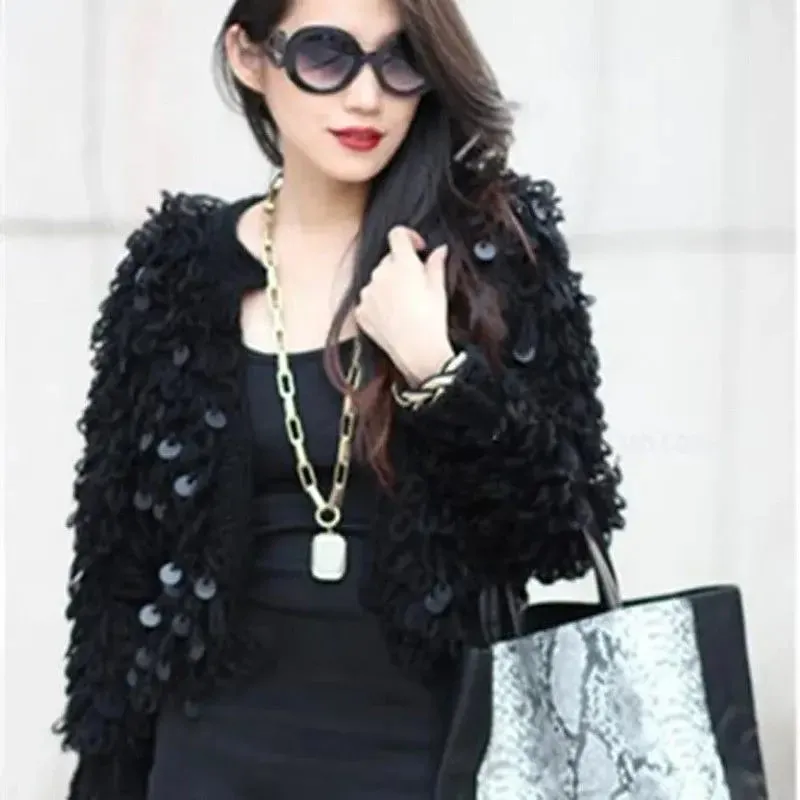 Tassel Sequined Cardigan