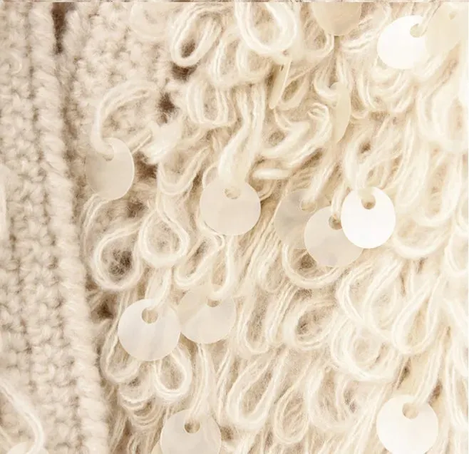 Tassel Sequined Cardigan