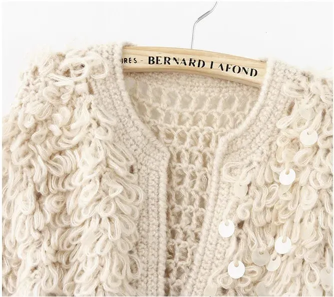 Tassel Sequined Cardigan