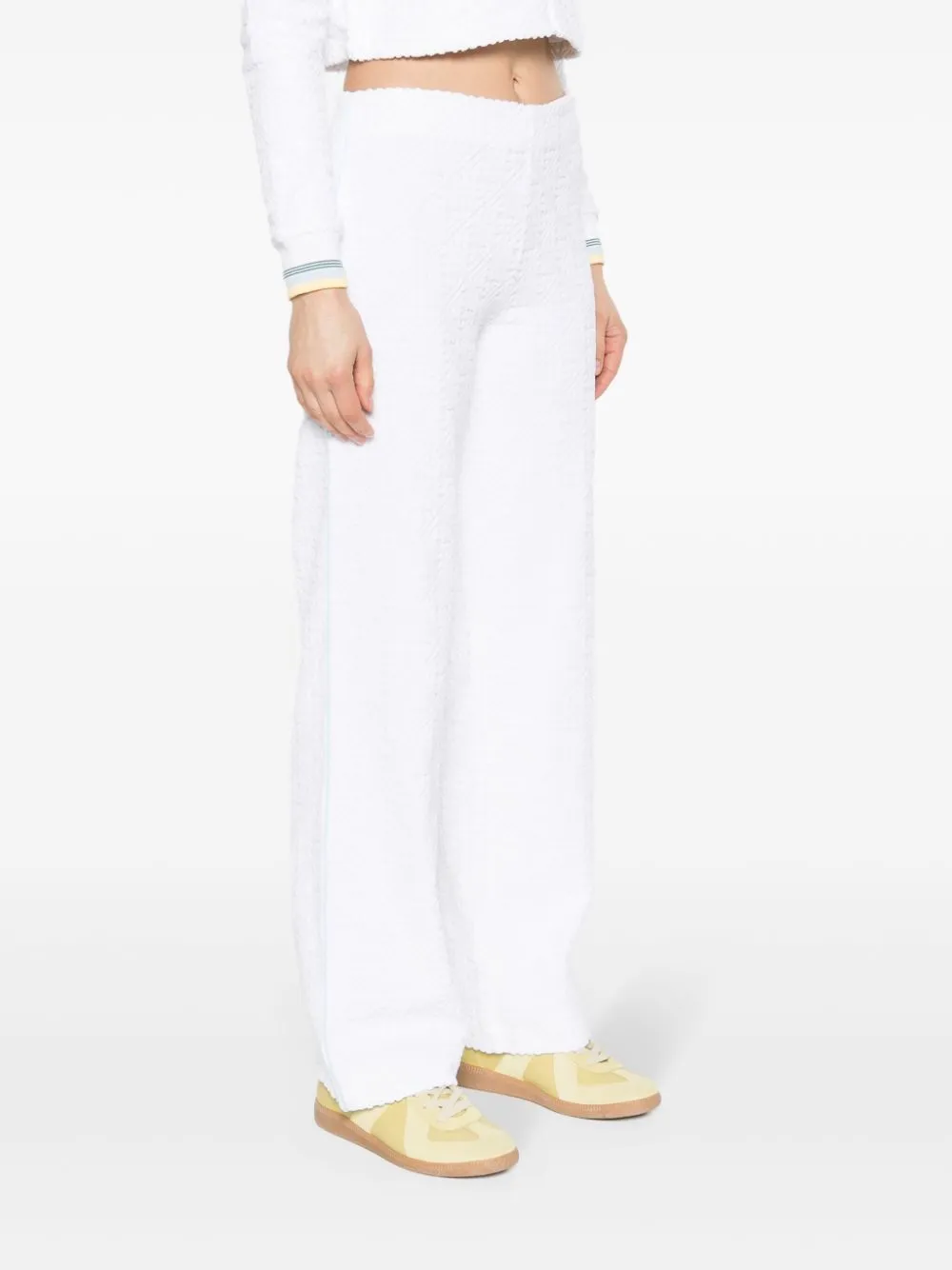towelling-finish track trousers