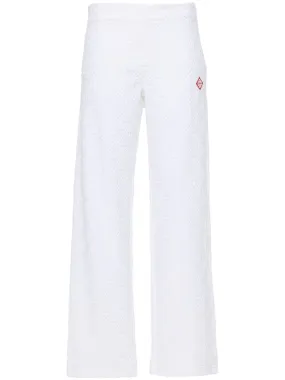 towelling-finish track trousers