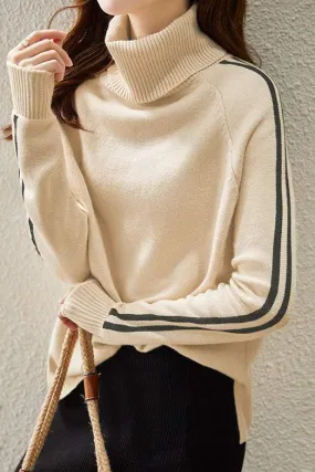 Turtleneck striped sweaters
