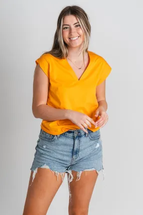 V-neck tank top orange