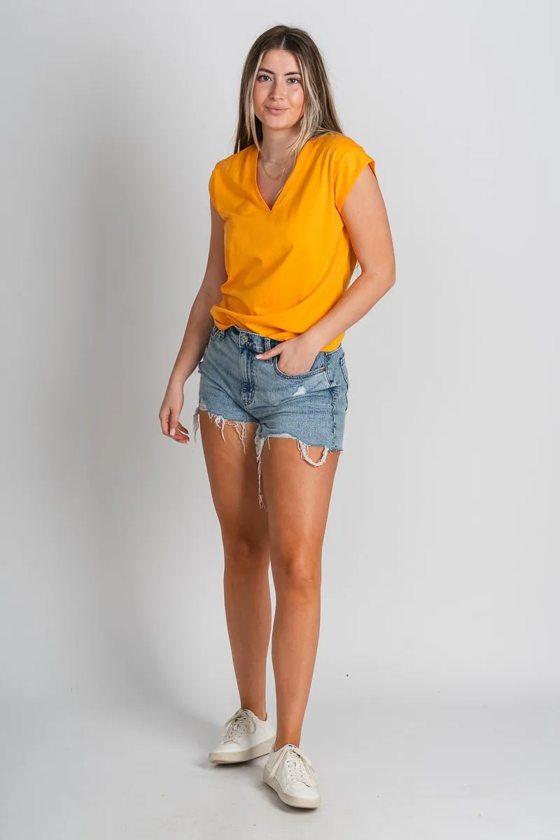 V-neck tank top orange