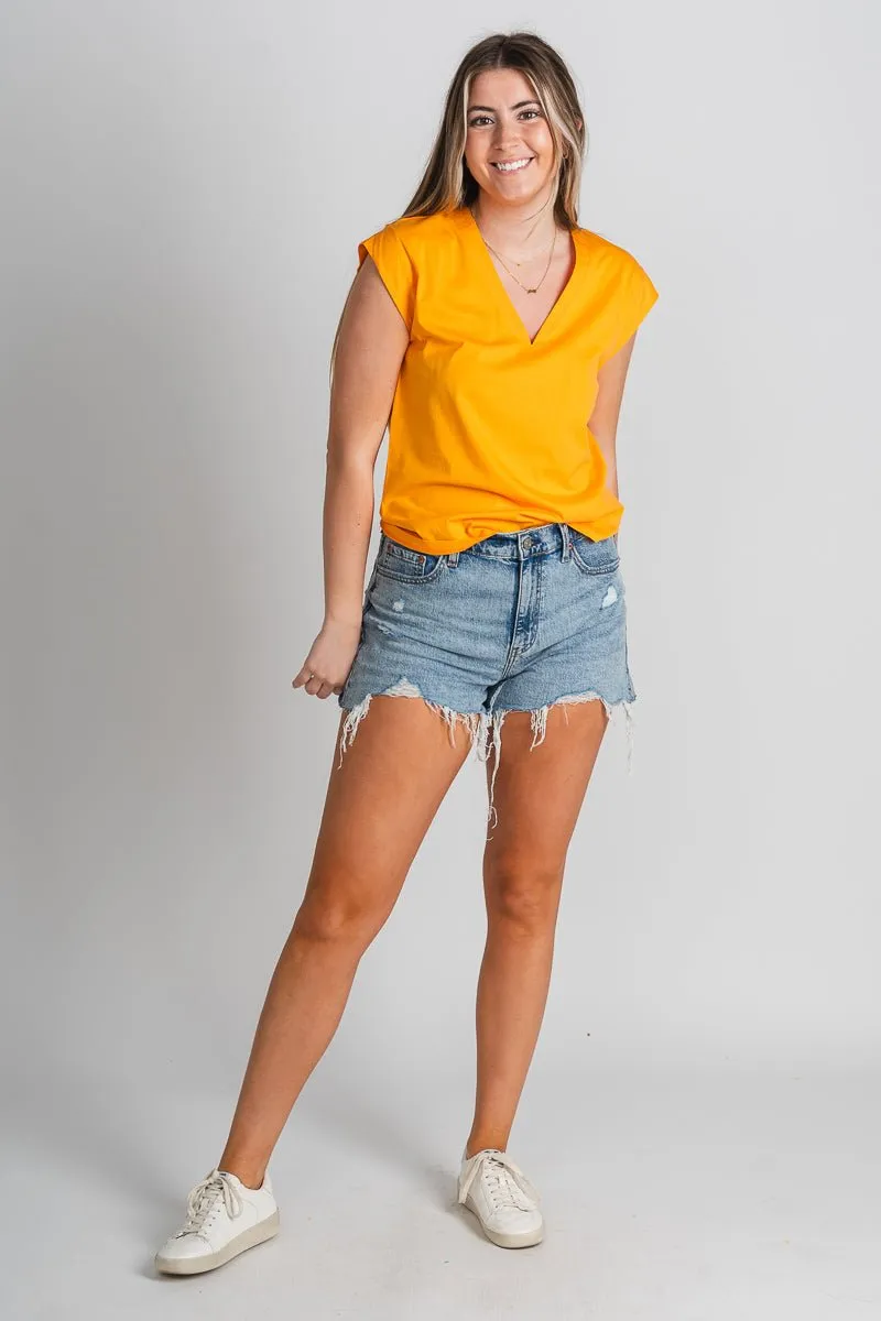 V-neck tank top orange