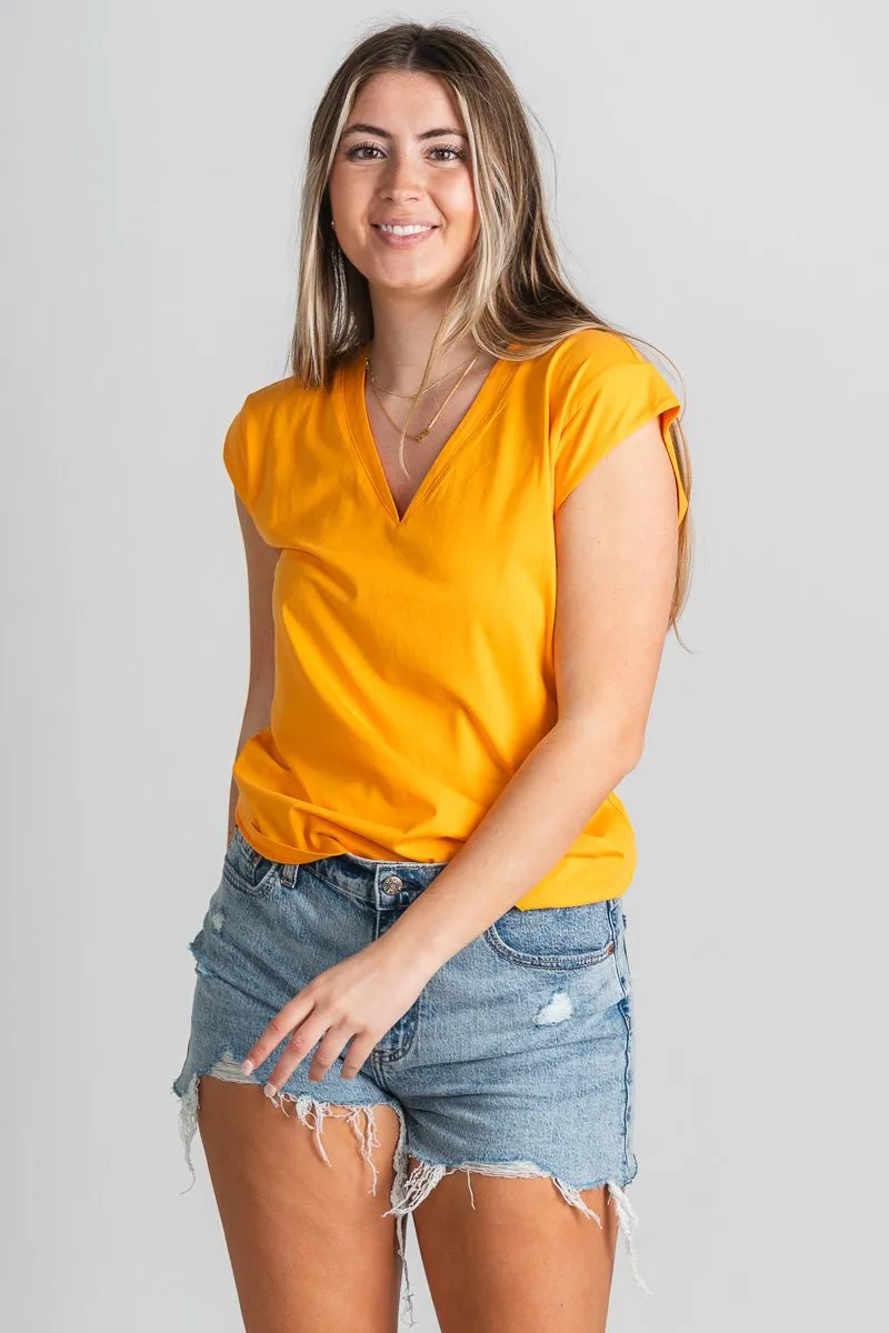 V-neck tank top orange