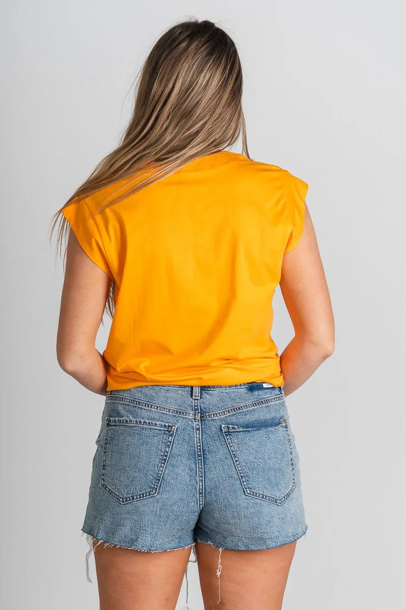 V-neck tank top orange