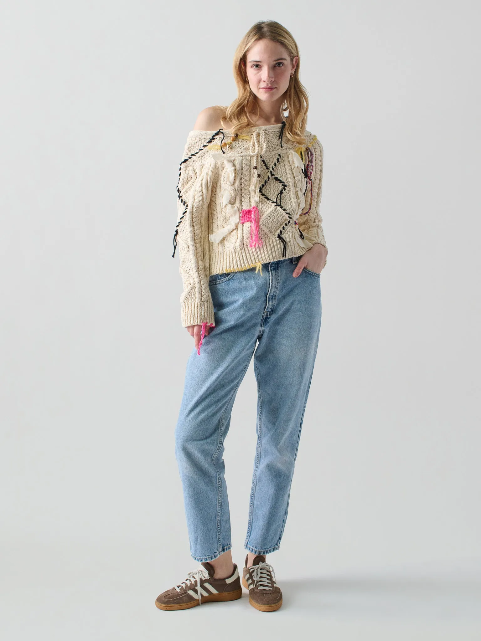 Vaggelis Off Shoulder Sweater