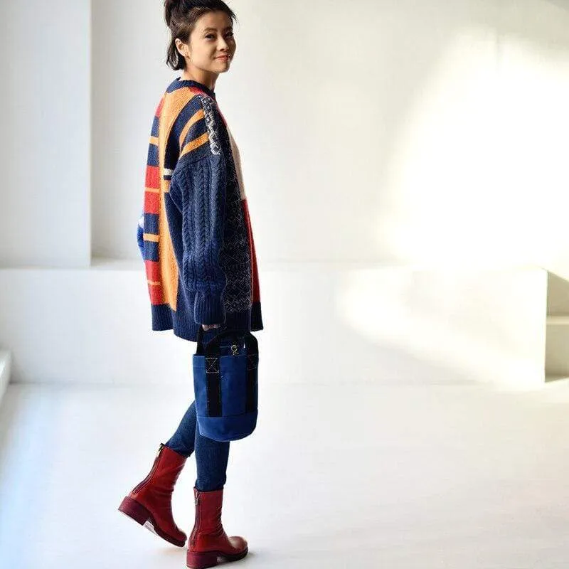 Vintage Patchwork Colourful Pullover