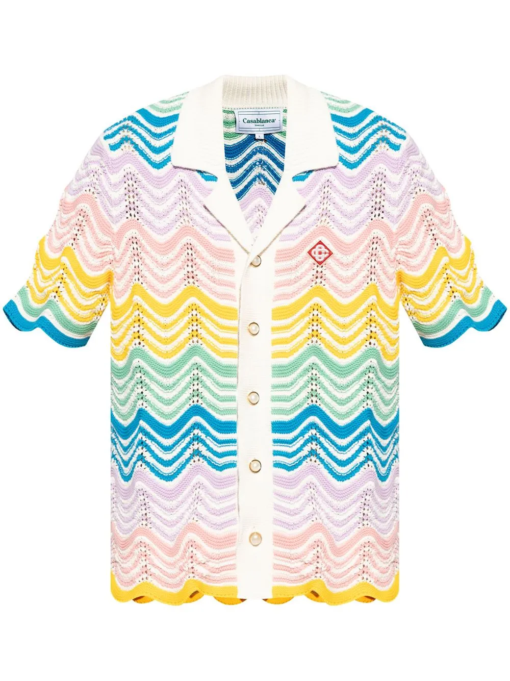 Wave crochet shirt