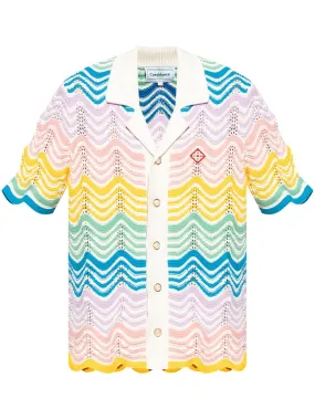 Wave crochet shirt