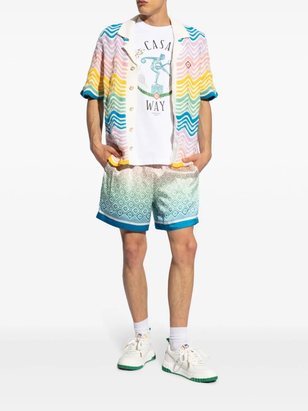 Wave crochet shirt