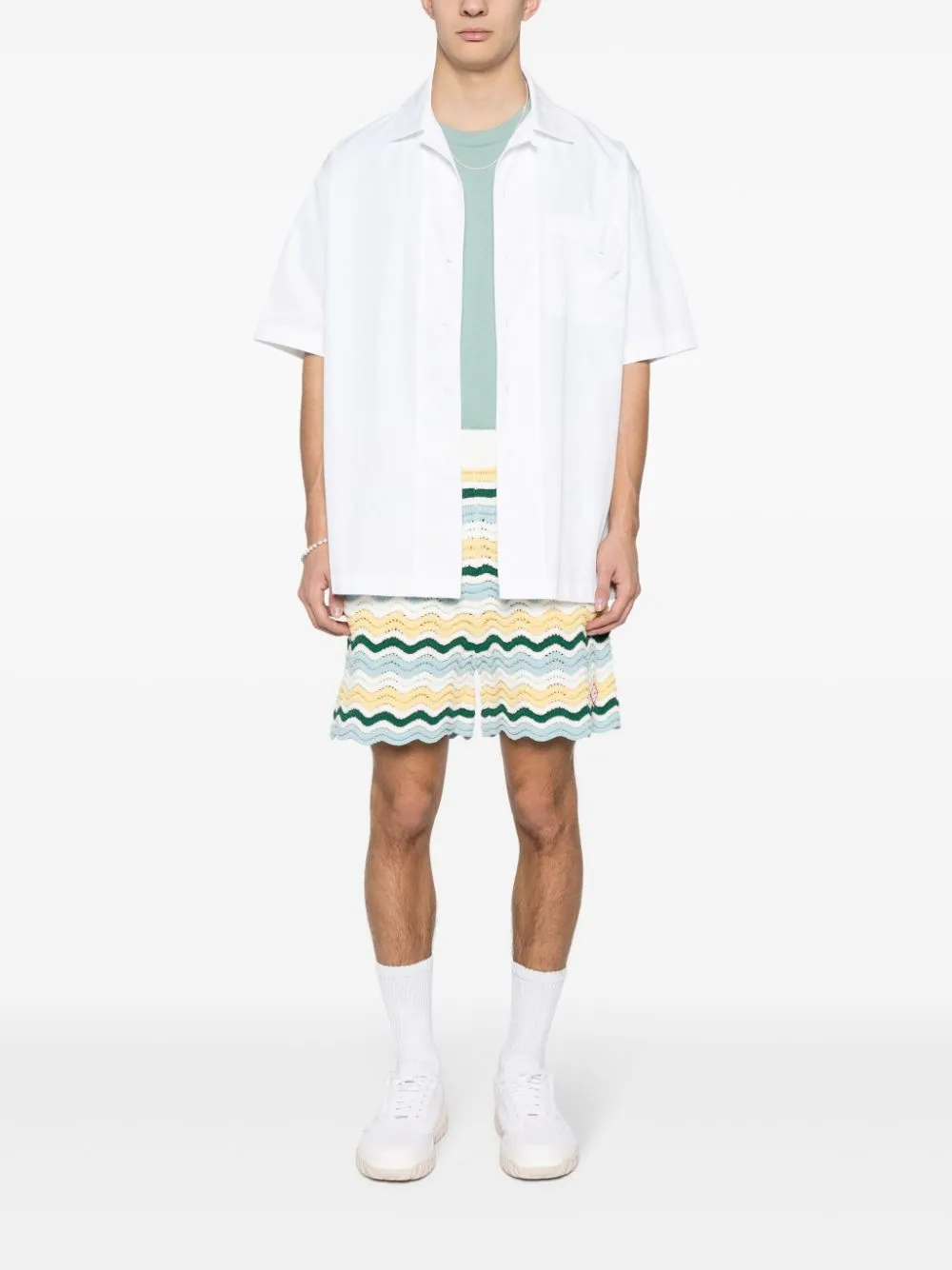 Wavy Boucle 3D-knit shorts