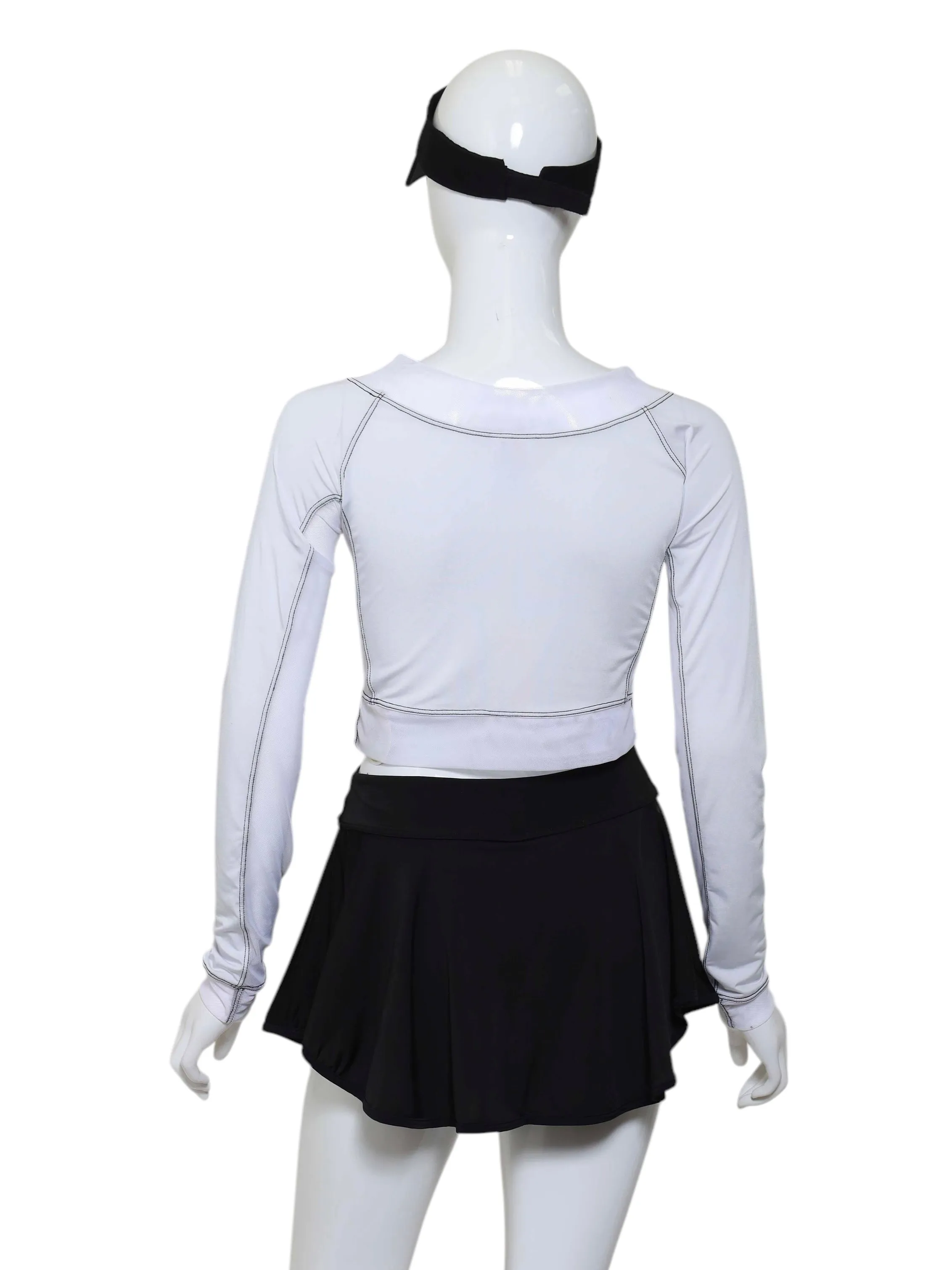 White   White Mesh Crop Top