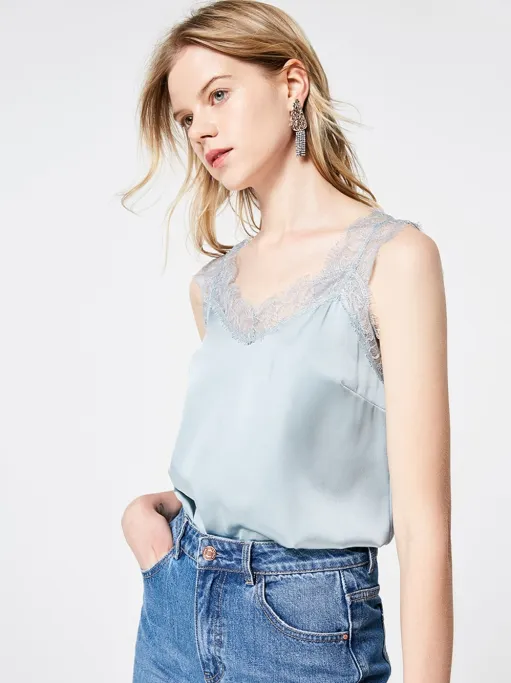 Women's Lace V-Neck Tank Top
